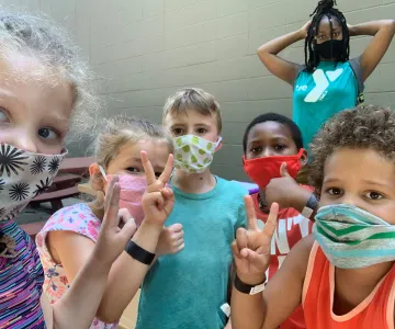 kids in masks