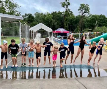 swimmers outside