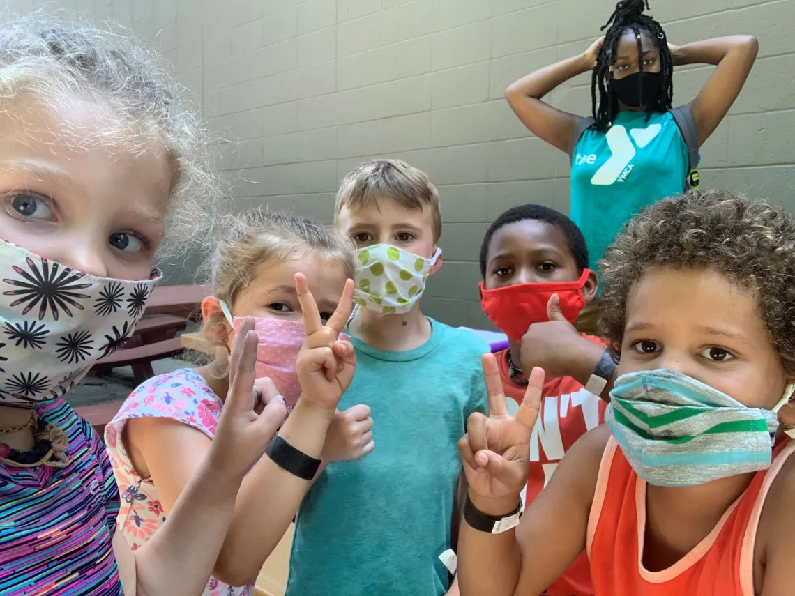 kids in masks