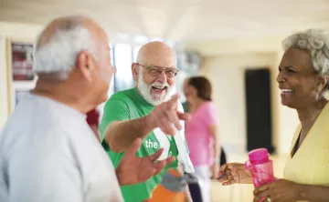 older adults smiling